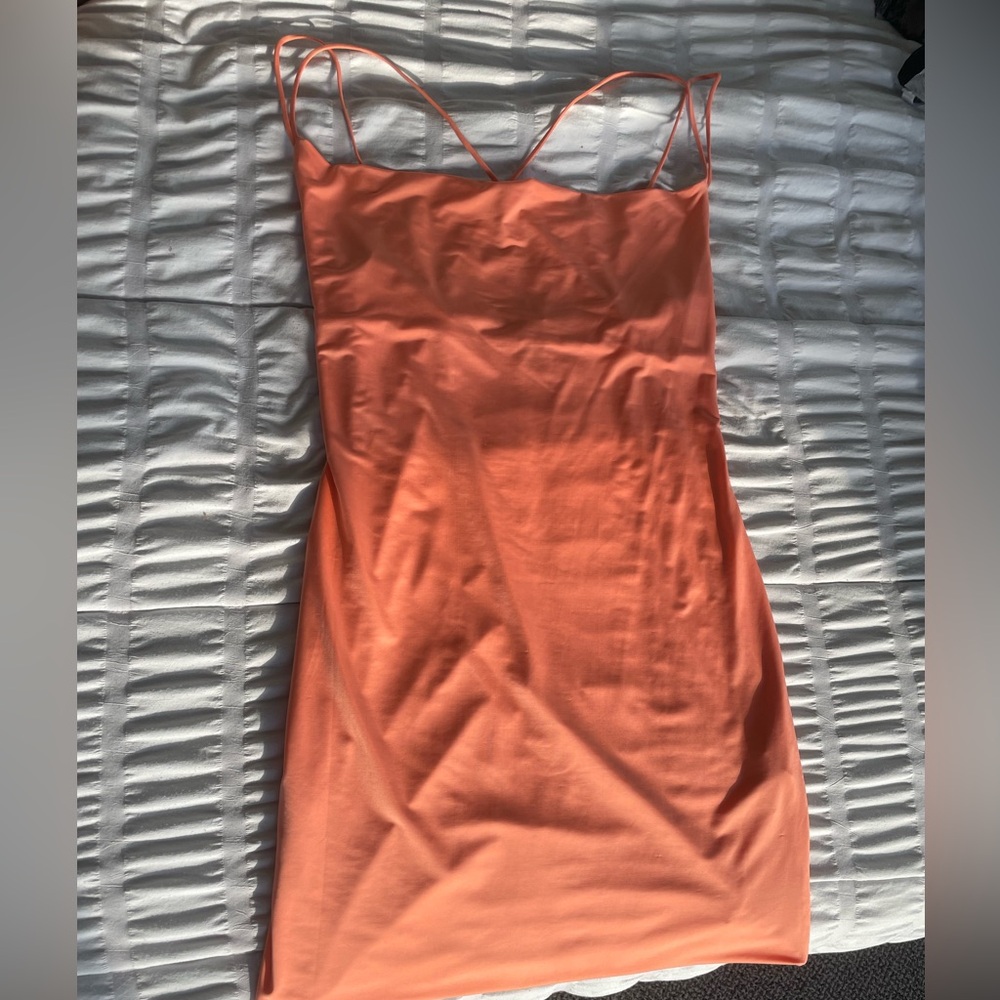Orange pink dress
